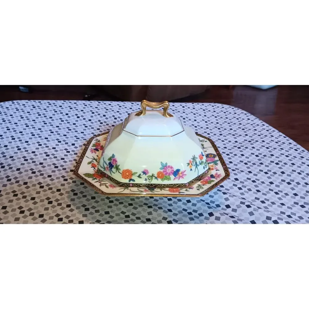 Johann Haviland Bavaria 8 Sided Covered Butter Dish